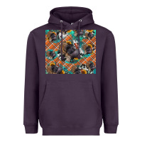 Plum Thanksgiving Turkey sunflower turquoise Heavyweight Hoodie - NancyCooperArtShop