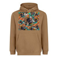 Toasted Coconut Thanksgiving Turkey sunflower turquoise Heavyweight Hoodie - NancyCooperArtShop