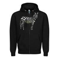 Black zebra Zipper Hoodie - LillyAllenDesigns