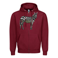 Burgundy zebra Zipper Hoodie - LillyAllenDesigns