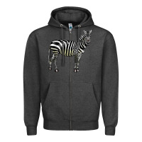 Charcoal Heather zebra Zipper Hoodie - LillyAllenDesigns