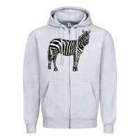 Heather Grey zebra Zipper Hoodie - LillyAllenDesigns