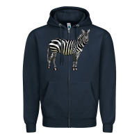 Navy zebra Zipper Hoodie - LillyAllenDesigns