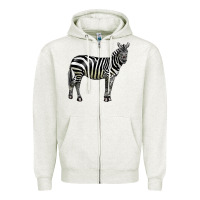 Oatmeal Heather zebra Zipper Hoodie - LillyAllenDesigns