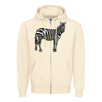 Sandshell zebra Zipper Hoodie - LillyAllenDesigns