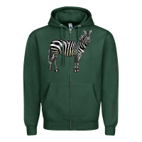 Sports Green zebra Zipper Hoodie - LillyAllenDesigns