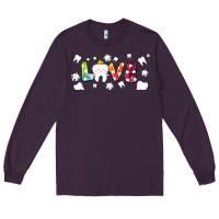 Plum love tooth and tooth fairy Long Sleeve Tee - AdoDesignShop
