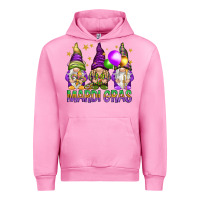 Fuchsia Pink Mardi Gras crew with gnomes Urban Hoodie - NancyCooperArtShop