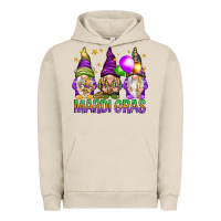 Pigment French Oak Mardi Gras crew with gnomes Urban Hoodie - NancyCooperArtShop
