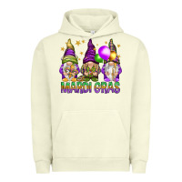 Pigment Pistachio Mardi Gras crew with gnomes Urban Hoodie - NancyCooperArtShop