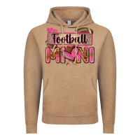 Vintage Coffee football mini with leopard Vintage Hoodie - Zillion Design Studio