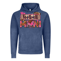 Vintage Denim football mini with leopard Vintage Hoodie - Zillion Design Studio