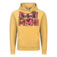Vintage Mustard football mini with leopard Vintage Hoodie - Zillion Design Studio