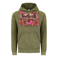 Vintage Olive football mini with leopard Vintage Hoodie - Zillion Design Studio