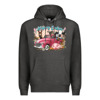 Happy Easter Truck With Easter Farm Animals Premium Hoodie | Teevron
