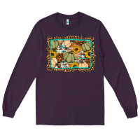 Plum Fall pumpkin Long Sleeve Tee - Artiststas