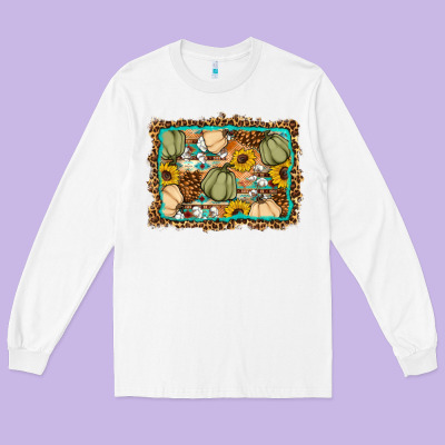 Fall Pumpkin Long Sleeve Tee Designed By Artiststas