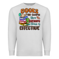 Dove Grey books are cheaper than therapy Premium Sweatshirt - MaliasSmallBusiness
