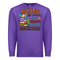 Purple books are cheaper than therapy Premium Sweatshirt - MaliasSmallBusiness
