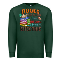 Sports Green books are cheaper than therapy Premium Sweatshirt - MaliasSmallBusiness