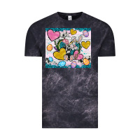 Cloud Black Easter hearts Cowhide tumbler Easter Day Vintage Tee - Neo Western