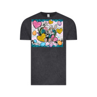 Vintage Black Easter hearts Cowhide tumbler Easter Day Vintage Tee - Neo Western
