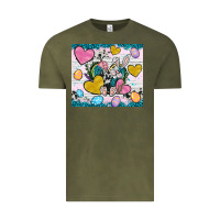 Vintage Olive Easter hearts Cowhide tumbler Easter Day Vintage Tee - Neo Western