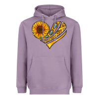 Lavender Childhood Cancer Awareness heart Heavyweight Hoodie - NancyCooperArtShop