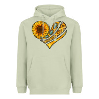 Matcha Childhood Cancer Awareness heart Heavyweight Hoodie - NancyCooperArtShop
