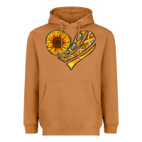 Meerkat Childhood Cancer Awareness heart Heavyweight Hoodie - NancyCooperArtShop