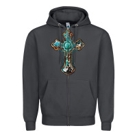 Smoke western cross Zipper Hoodie - BarkalooDesign