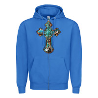 True Royal western cross Zipper Hoodie - BarkalooDesign