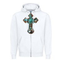 White western cross Zipper Hoodie - BarkalooDesign