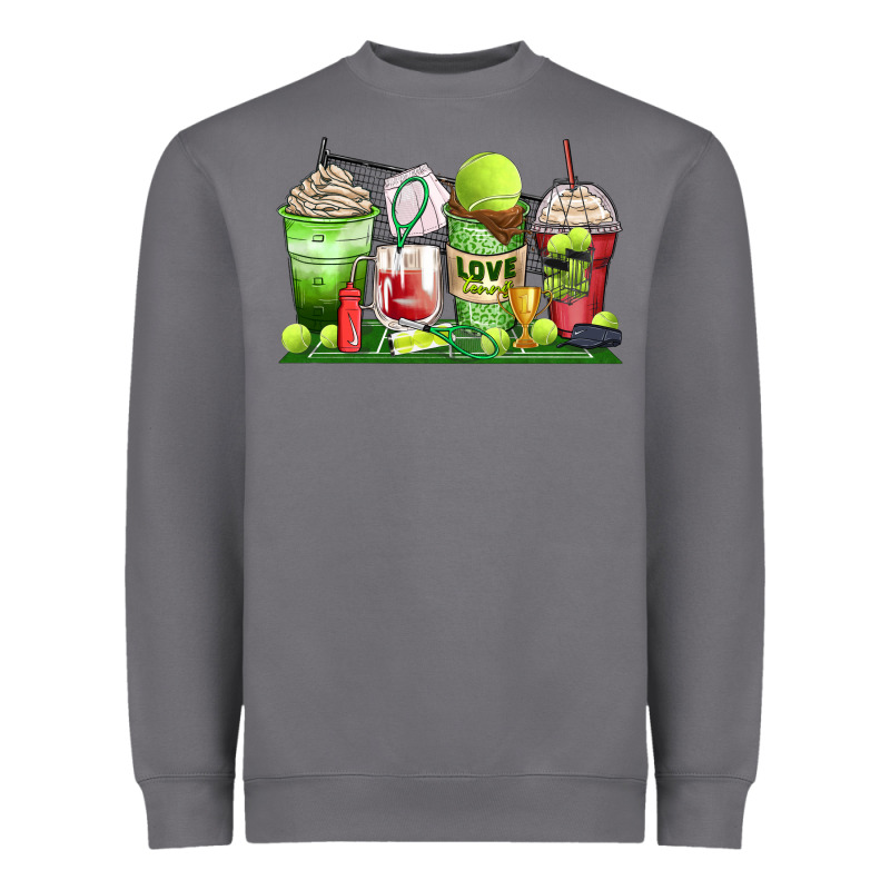 Tennis Coffee Cups Heavyweight Sweatshirt by Zillion Design Studio | Teevron