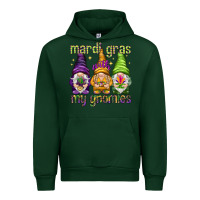 Forest Green Mardi Gras with my gnomes Urban Hoodie - NancyCooperArtShop