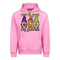 Fuchsia Pink Mardi Gras with my gnomes Urban Hoodie - NancyCooperArtShop