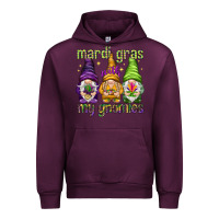 Mauve Wine Mardi Gras with my gnomes Urban Hoodie - NancyCooperArtShop
