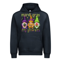Navy Mardi Gras with my gnomes Urban Hoodie - NancyCooperArtShop