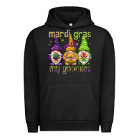 Pigment Black Mardi Gras with my gnomes Urban Hoodie - NancyCooperArtShop