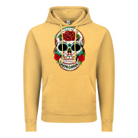Vintage Mustard mexican day of the dead Vintage Hoodie - texasbilliewilder