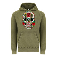 Vintage Olive mexican day of the dead Vintage Hoodie - texasbilliewilder