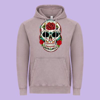 Mexican Day Of The Dead Vintage Hoodie Designed By Texasbilliewilder