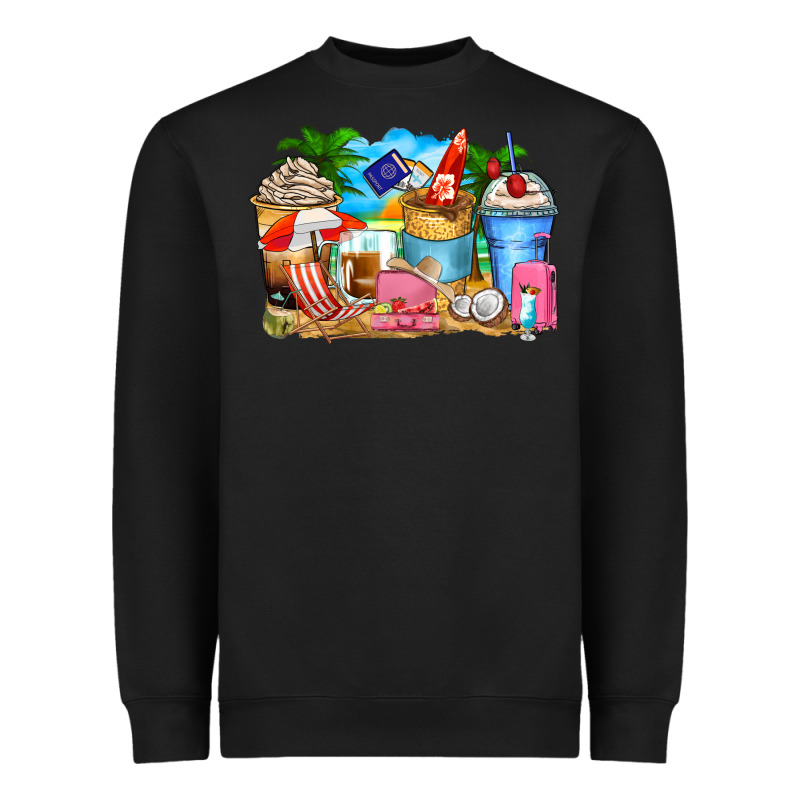 Travel Coffee Cups Heavyweight Sweatshirt by Zillion Design Studio | Teevron