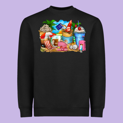 Travel Coffee Cups Heavyweight Sweatshirt Designed By Zillion Design Studio