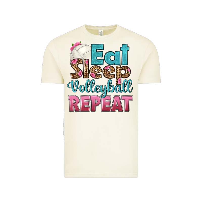 Eat Sleep Volleyball Repeat Vintage Tee by HRA Design Shop | Teevron