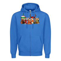 True Royal Reindeer Christmas Coffee Cups Zipper Hoodie - Jasminsmagicworld