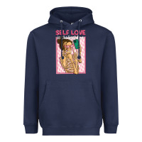 Navy self love is the best love Heavyweight Hoodie - MaliasSmallBusiness