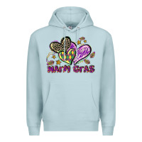 Blue Mist Mardi Gras heart Premium Hoodie - LillyAllenDesigns