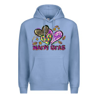 Colony Blue Mardi Gras heart Premium Hoodie - LillyAllenDesigns