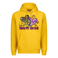 Lemon Mardi Gras heart Premium Hoodie - LillyAllenDesigns